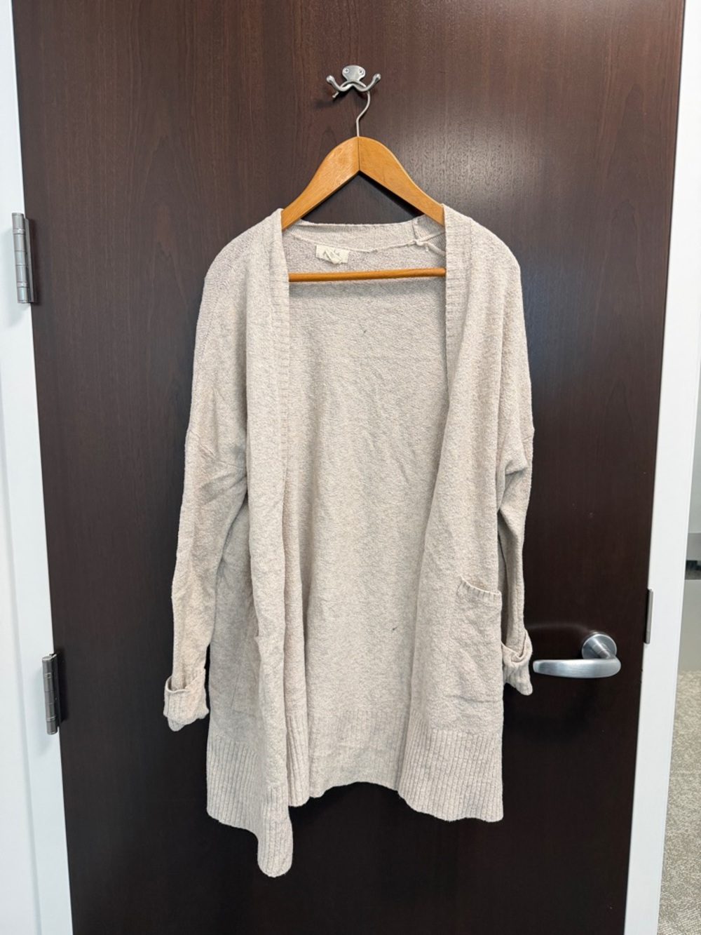 Open-Front Cream Women’s Cardigan Sweater